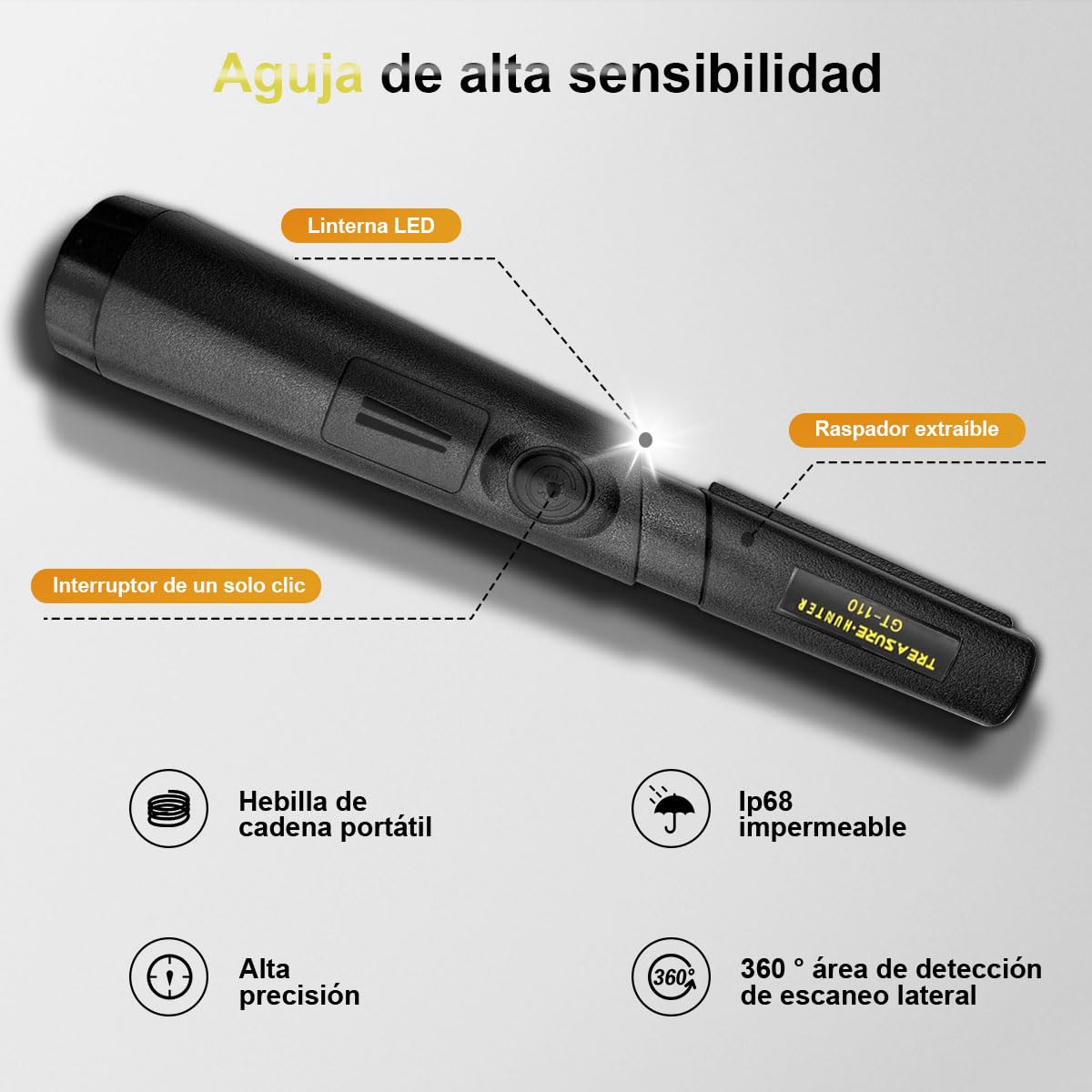 Treasure Hunter GT110 Professional Handheld Metal Detector Finder