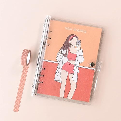 Miniatura 6 de Monolike A5 Fall In NEWTRO - Juego de diario para la mañana, agenda académica semanal y mensual con cubierta de PVC, bolsa con cremallera, calcomanía