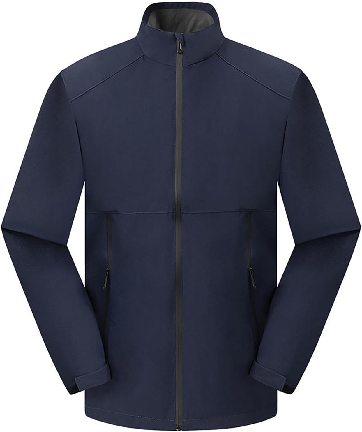 メンズ 軽量 ウィンドブレーカー ジャケット アウトドア カジュアル コート 普段着 ジッパーデザイン オールシーズン快適1375