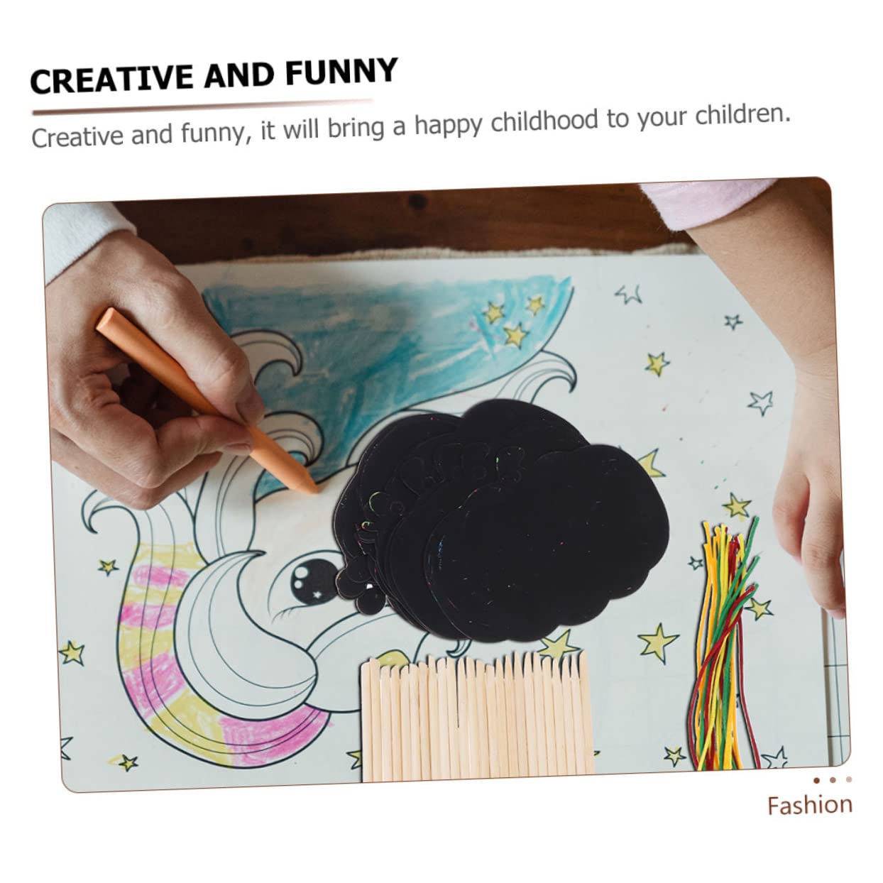 BESTonZON Halloween Craft Set 48pcs Scratch Cards Boys and Girls Halloween Party Games Bulk