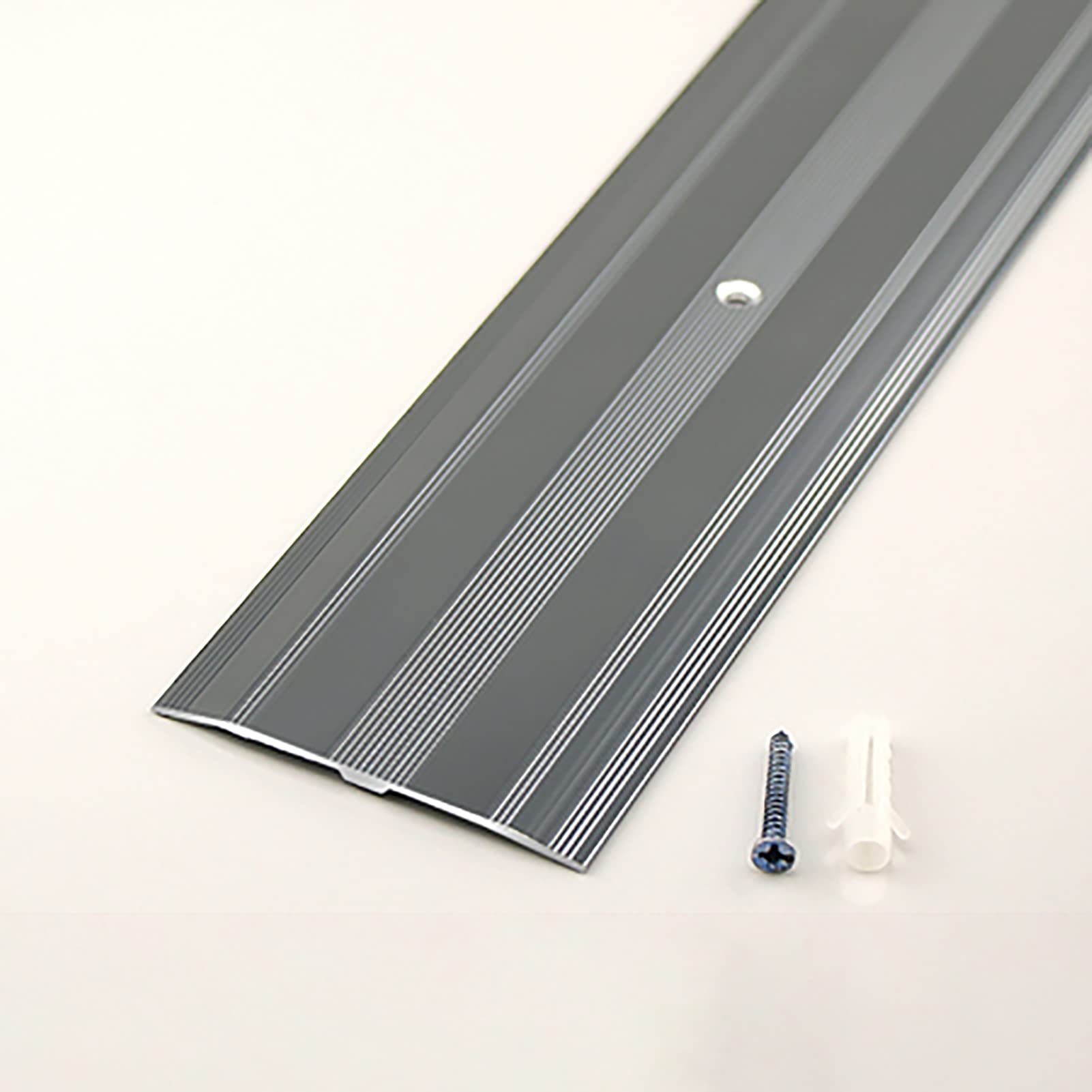 Floor Transition Strips, Aluminum Transition Strip Multicolor for Floor Tile Laminate Threshold Ramp(Dark Gray)