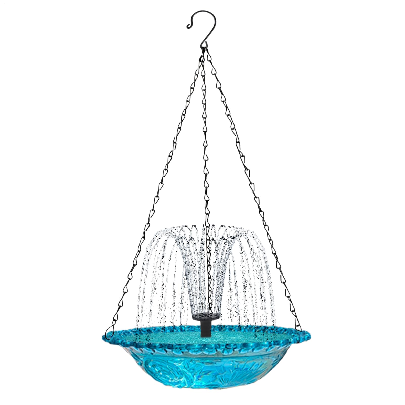 Vasca da Bagno per Uccelli con Fontana Solare | Fontana Solare con Pompa per Animali,Alimentatore per Uccelli con e Abbeveratoio,per Terrazzi, Cortili, Recinzioni, Balconi, Colonne