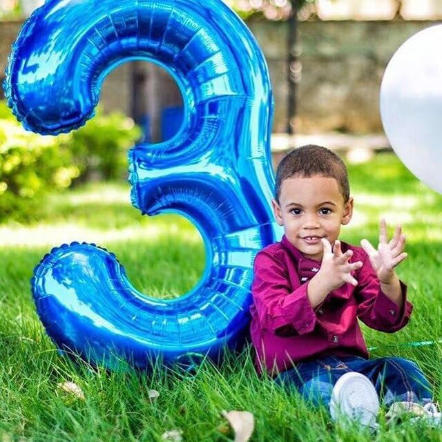 Image of Number Balloons 23 Balloon 40 inch Dark Blue for 23 32 Birthday Decorations | Saturated Color, Large 40 in, With Inflation Straw & Hanging Hole, Great for Men's Party, Back-To-School Season, Pool Party