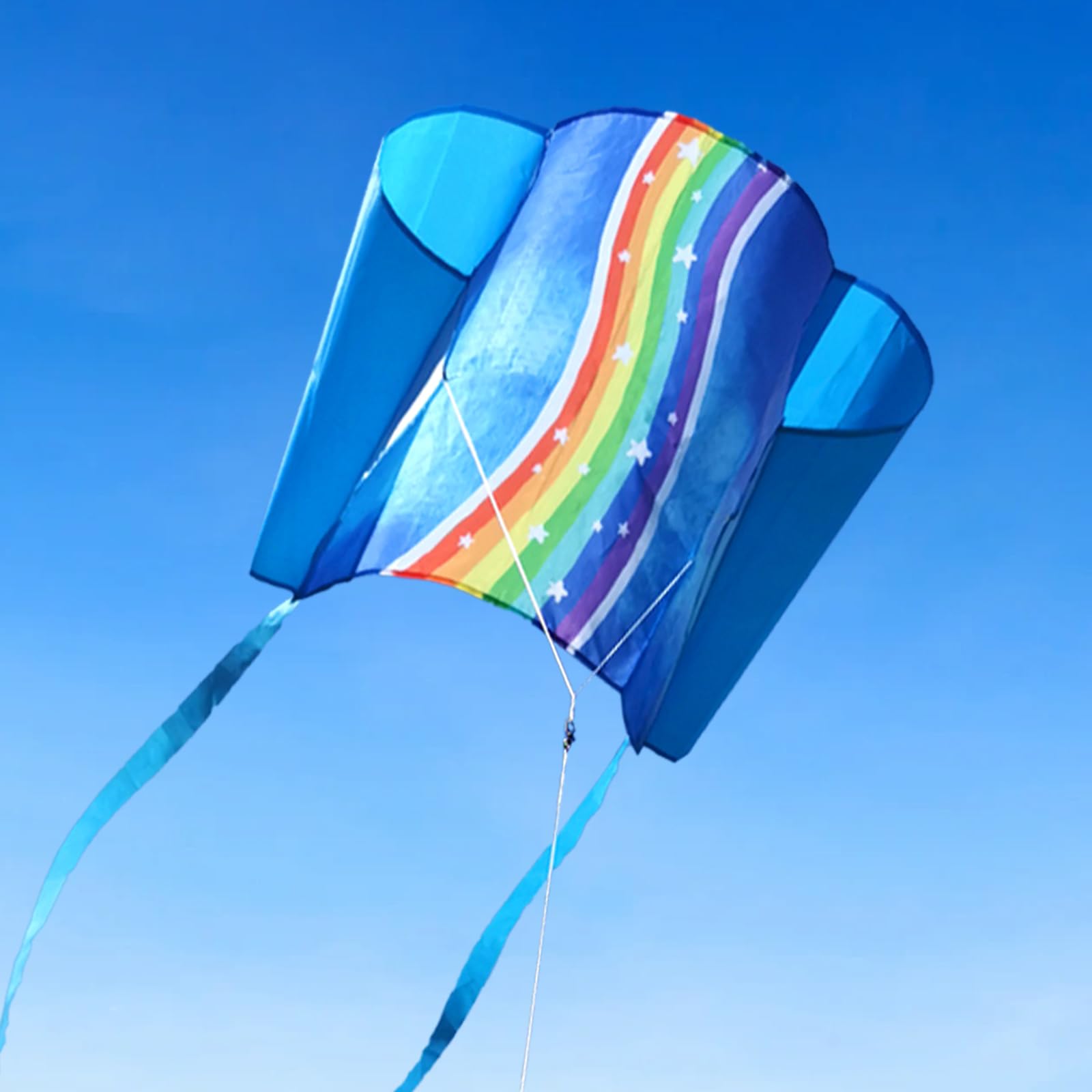 Simxkai Pocket Kite, Easy to Fly for Kids Girls, Boys, Adults 3D (ranbow), rainbow - Image 3