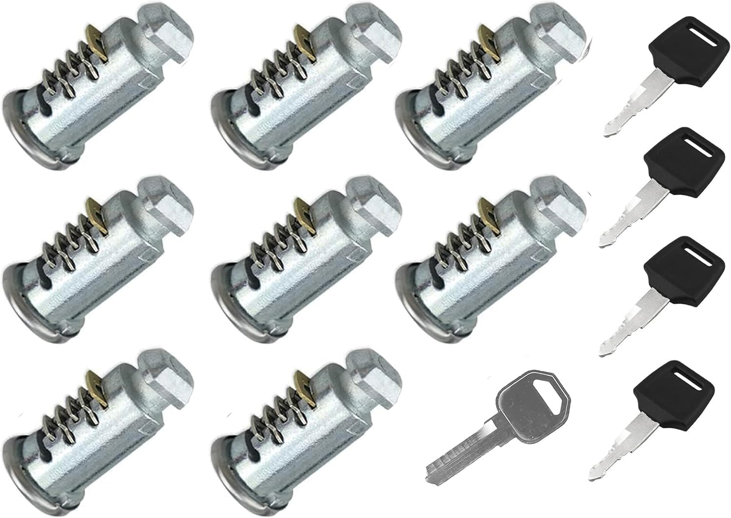 8 Pack Lock Cores Compatible with Thule One-Key System Lock Cylinders, Key Cylinder for Bike Rack, Roof Cargo, Roof Rack, Towers, Ski Rack ﻿