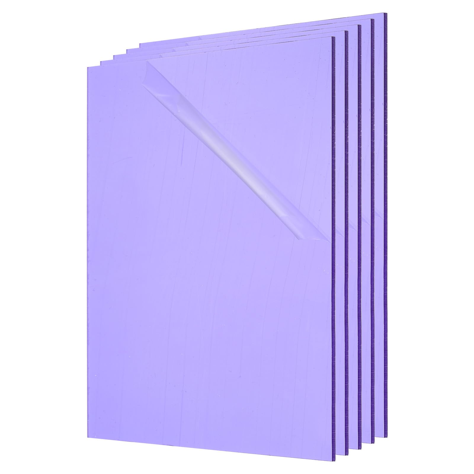 Photo 1 of PATIKIL 1/8 Inch Thick Acrylic Sheets, 5Pack 10x8 Inch Plastic Sheet Colorful Board Panel for Sign, DIY, Painting, Art Craft, Purple