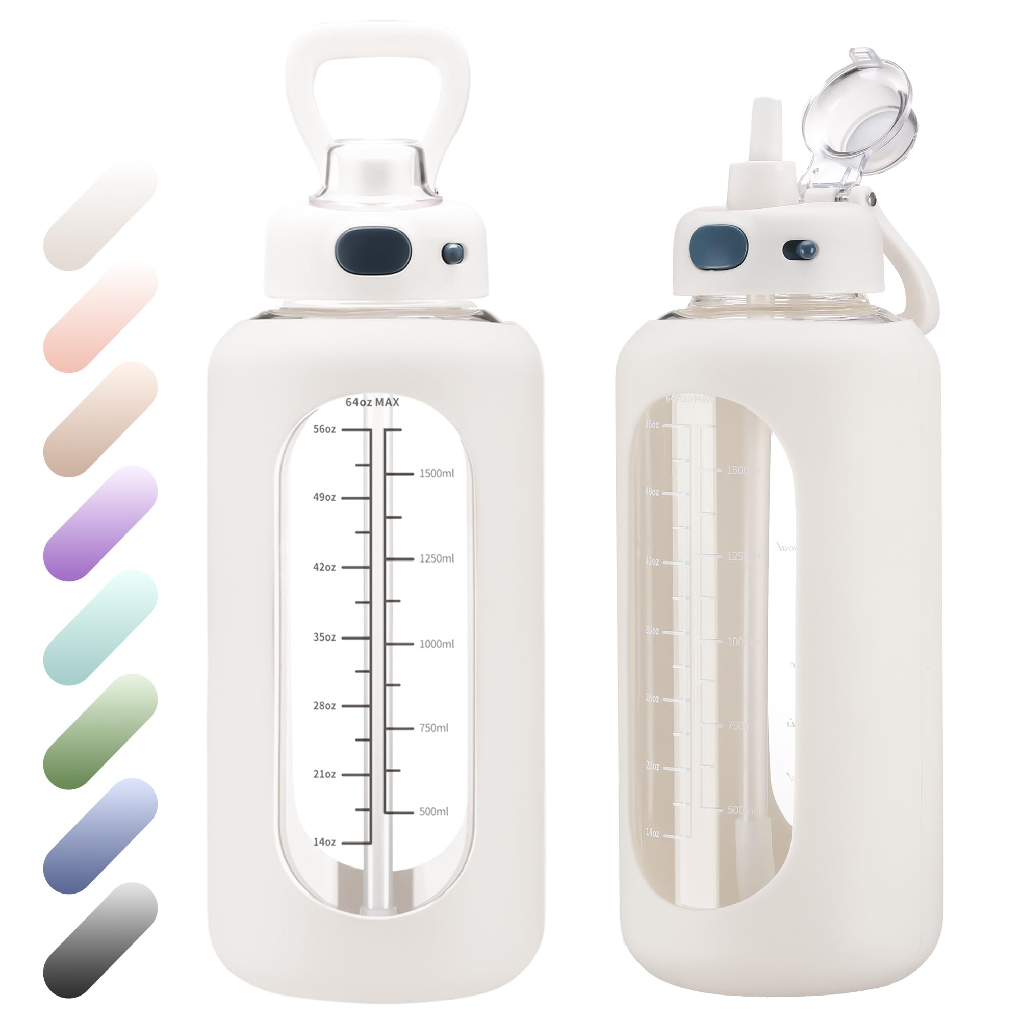 SIEROZUR 42 oz Glass Water Bottle