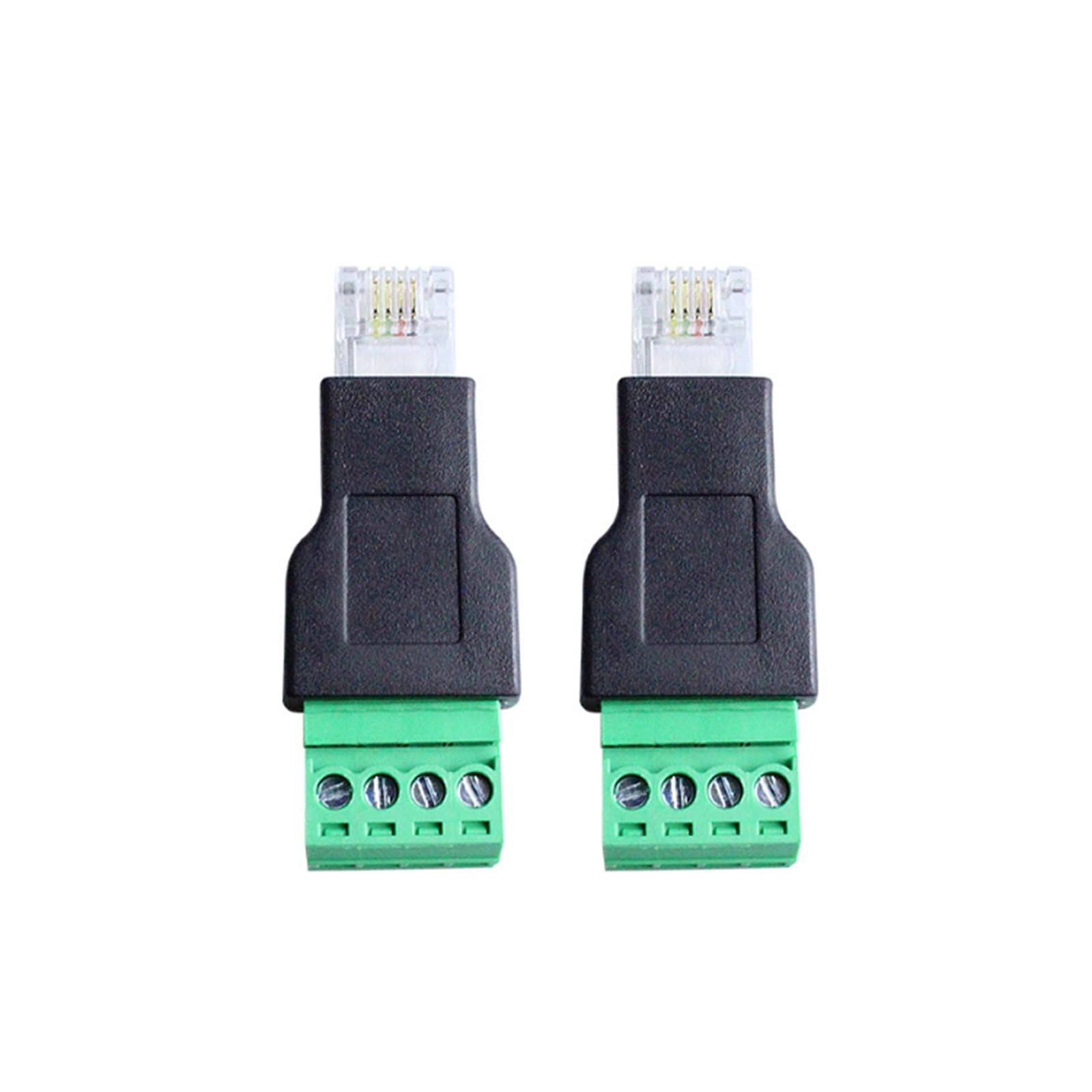 4 pezzi RJ11 6P4C 4 pin connettore connettore a vite connettori modulari per cablaggio strutturato