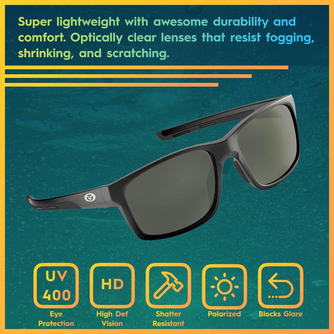 Flying Fisherman Freeline Lunettes de soleil polarisées avec blocage UV AcuTint pour la pêche et les sports de plein air