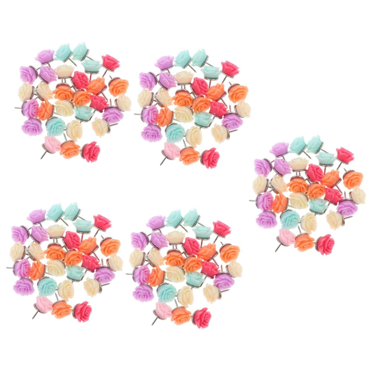 NUOBESTY 150stücke Resin Pushpins in Blumenform Für Korktafeln Süße Dekorative Pinnwandnadeln in Farben Für Kunstprojekte Von Erinnerungen