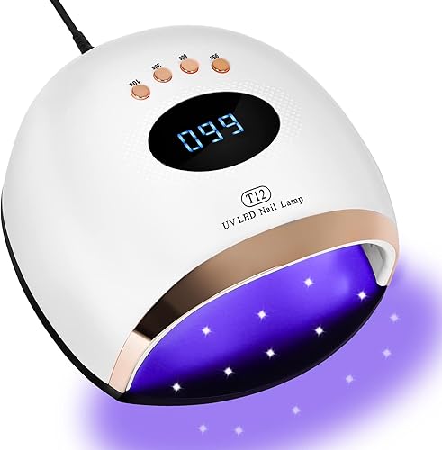 Lámpara de uñas de 158 W LED UV lámpara de uñas con pantalla LED de 4 ajustes de tiempo fuente de luz doble 45 piezas secadoras de uñas para uñas y