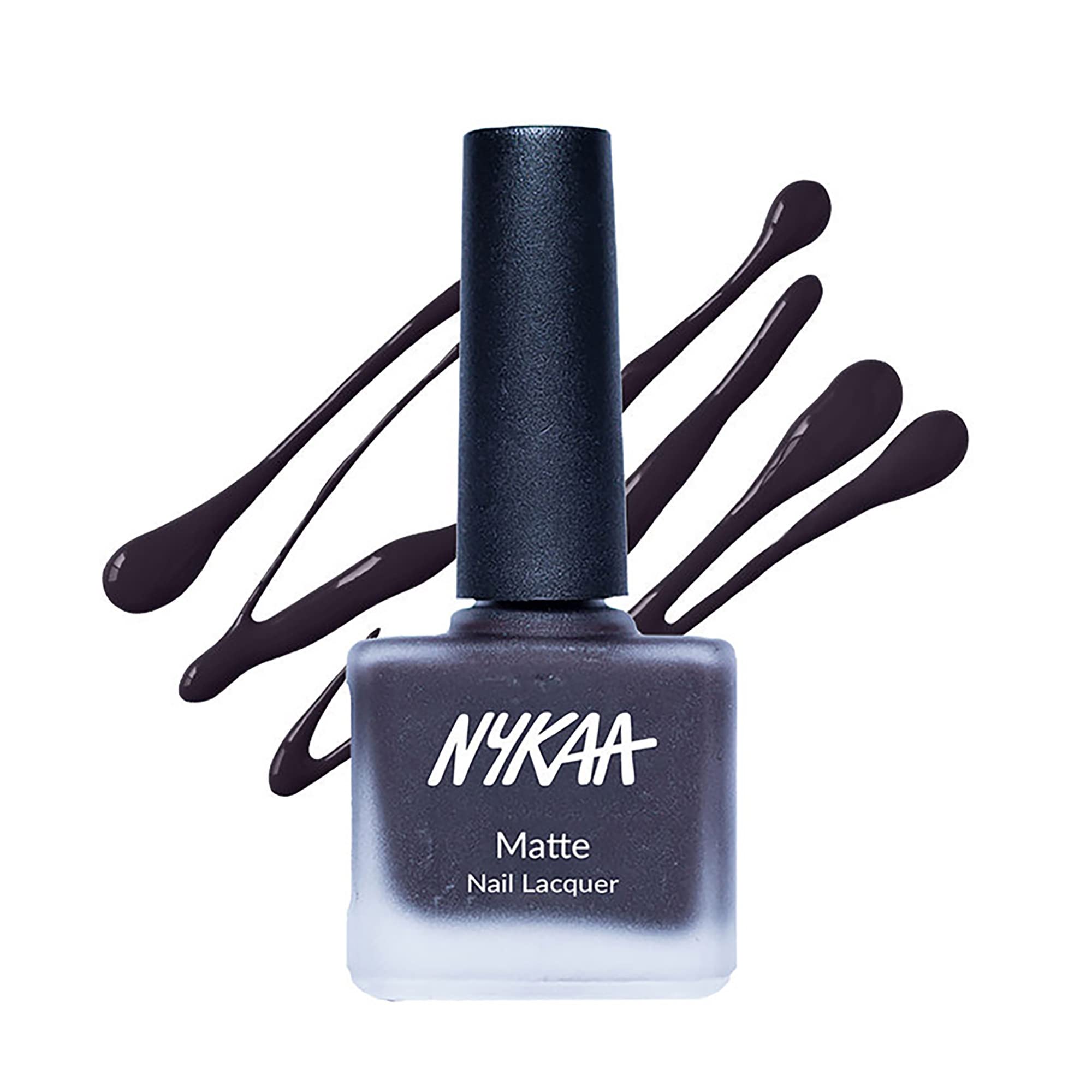 Nykaa Matte Nail Enamel - Black Cherry Pie (Shade No.08) 9 ml-image-14