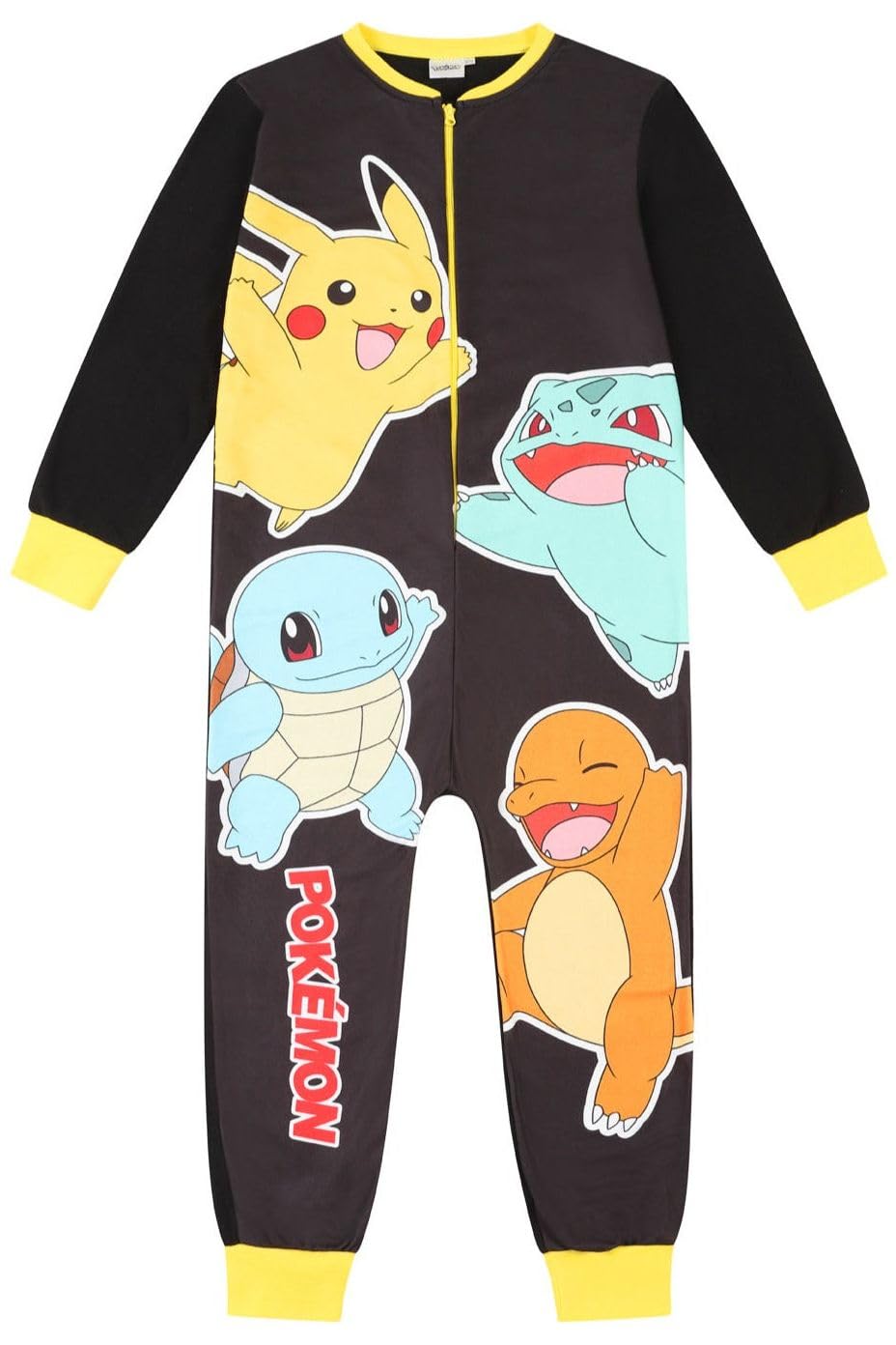 Pokémon Pykachu Grenouillère en polaire pour garçons et filles Noir