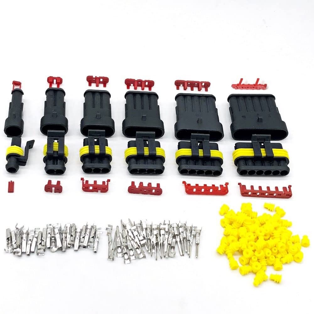 1 Set Super Seal AMPERE TYCO CONNECTOR 1.5 KIT 1/3/3/4/5/6 PIN Wasserdichte weibliche und männliche elektrische Automobilkabelsteckerstecker