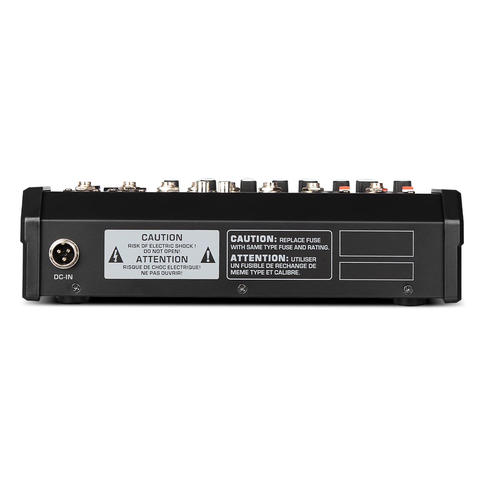 Mezclador de Audio Profesional, 4 Canales, Consola de Mezclas con Interfaz de Sonido, Procesador DSP de 16 Bits, Bluetooth, Phantom +48V para Karaoke, Estudio y Grabación
