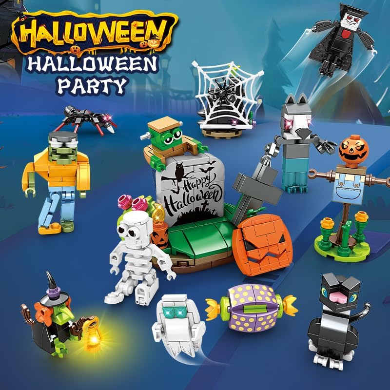 Miniatura 2 de Juego de juguetes de construcción de calabaza de Halloween