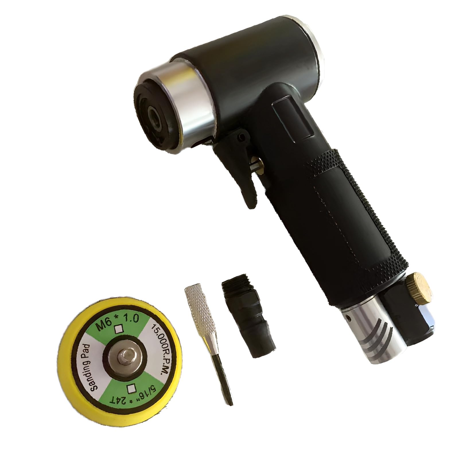 Zxfdsfdbnm Black Eccentric Mach Accuracy 2 Inch Air Powered Polisher Low Noise Sander Engineered For Front Preparation And Wax Application High Speed Buffer