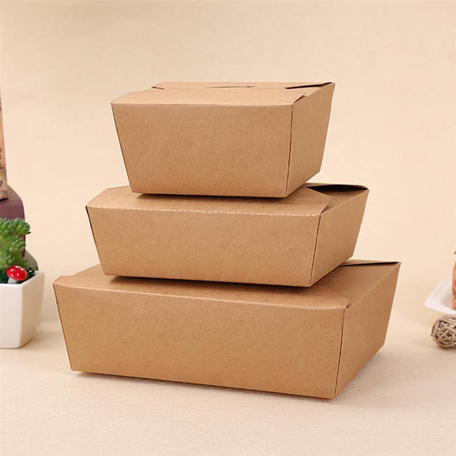 AIZYR Scatola per Fast Food in Cartone da asporto - 20 Pezzi Scatola da Pranzo USA e Getta Ecologica Contenitori per Alimenti a Prova di perdite per Restaurant Home,2000ml