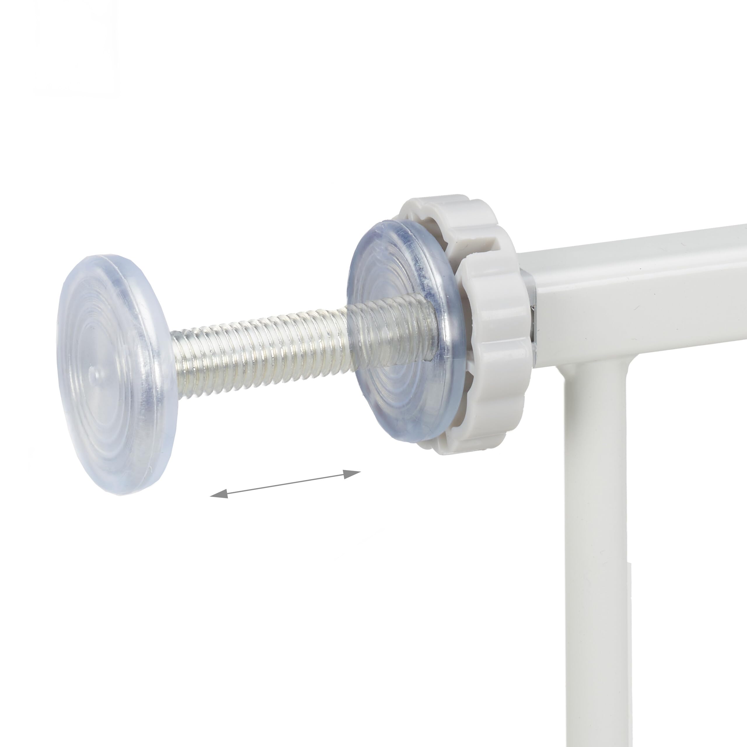 Relaxdays Türgitter zum Klemmen, Breite 75-84 cm, ohne Bohren, Einhandbedienung, Auto-Close, 90° Stop, Babygitter, weiß