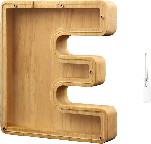 TAONE Alcancía personalizada para niños, con grabado láser y letras de madera personalizadas