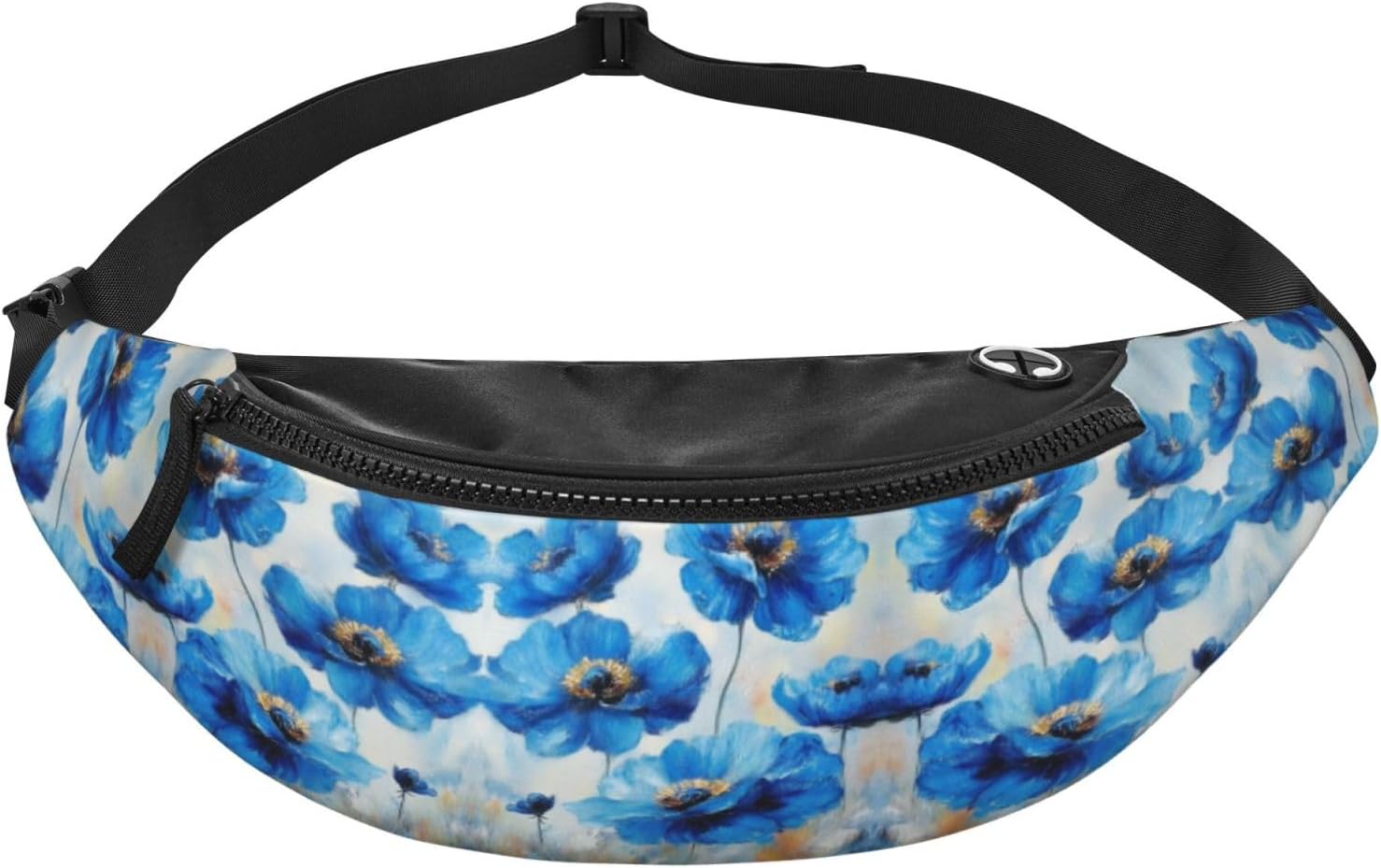Blue Bloosm Painting Unisex Crossbody Waist Pack Wildflower Adjustable Waist Fanny Pack Flower Trendy Printed Crossbody Bag Tourists - Lightweight Theft-Resistant Bag for Sightseeing 14X35CM 3 61nNlvJakXL. AC SL1500