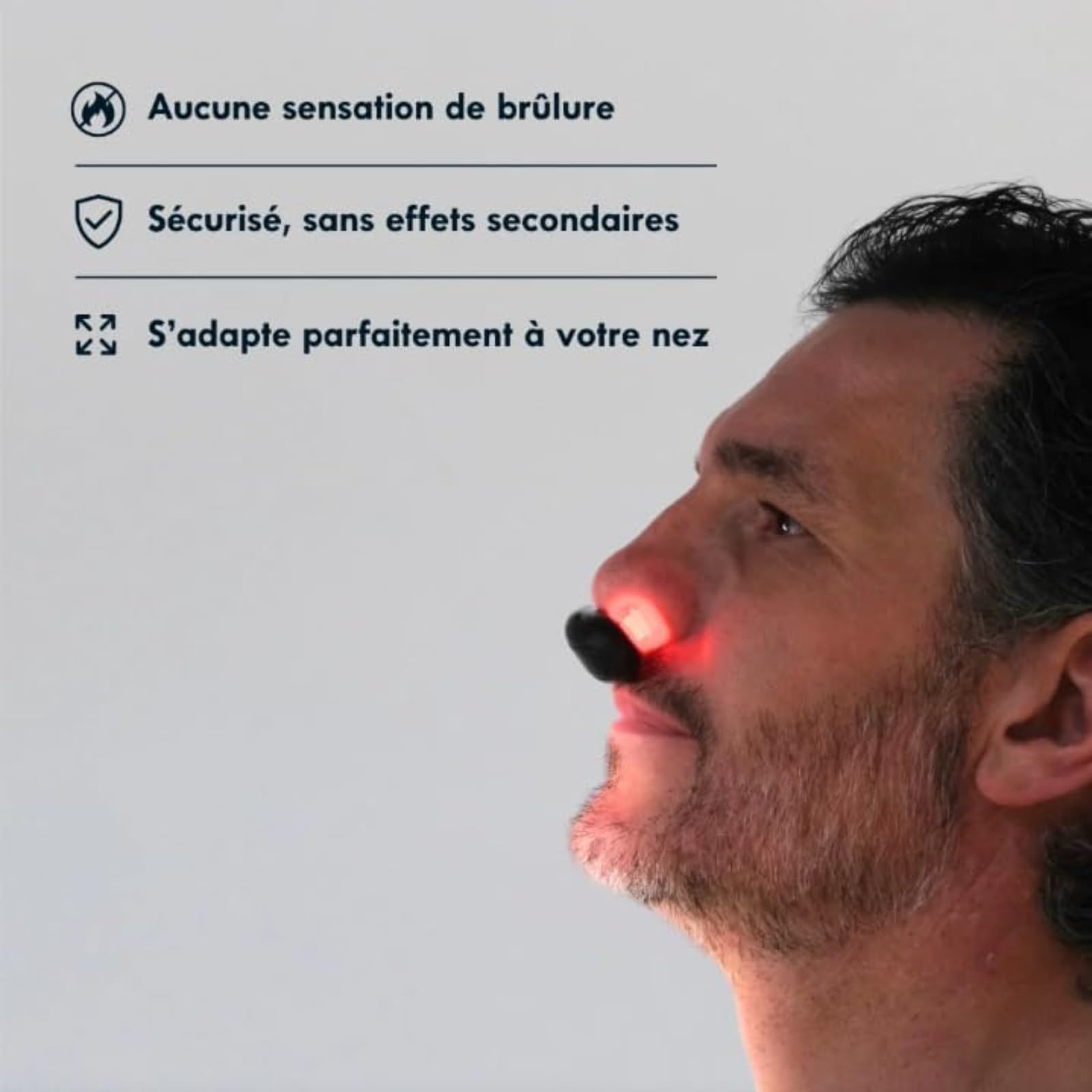 Sinezy Confort La thérapie par lumière rouge appareil de thérapie de dégagement nasal, ampoule rouge pour le soulagement (1PC)