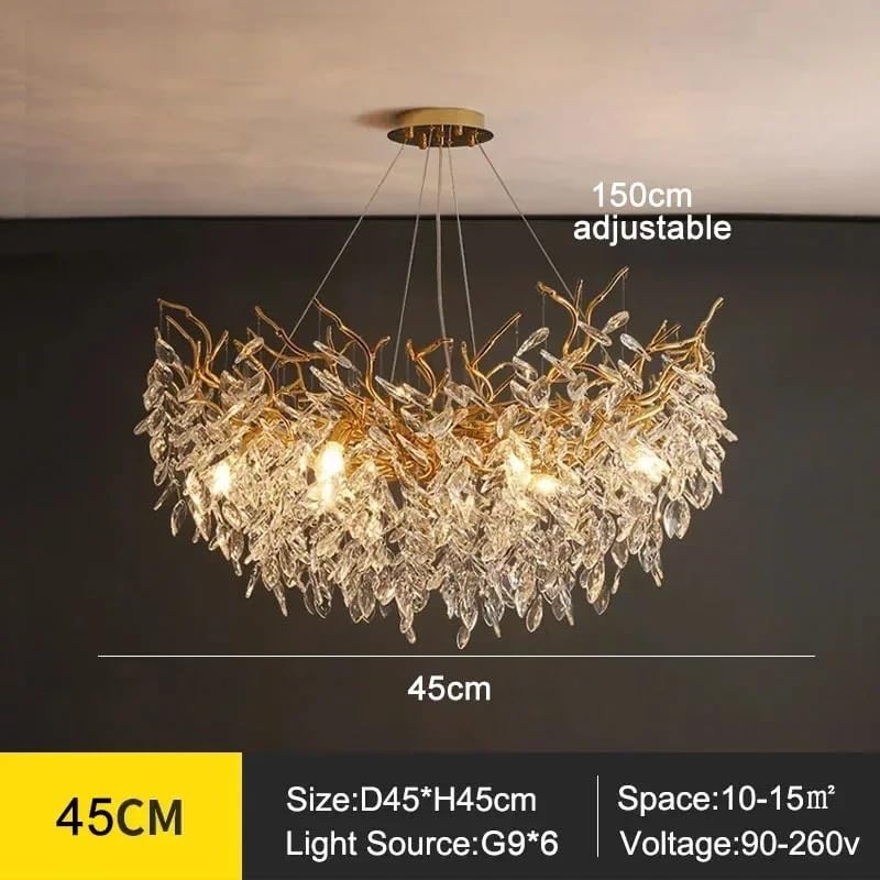 Luxury Modern Crystal Led Chandelier Restaurant Living Room Bedroom Decorative Chandelier,for Decoration