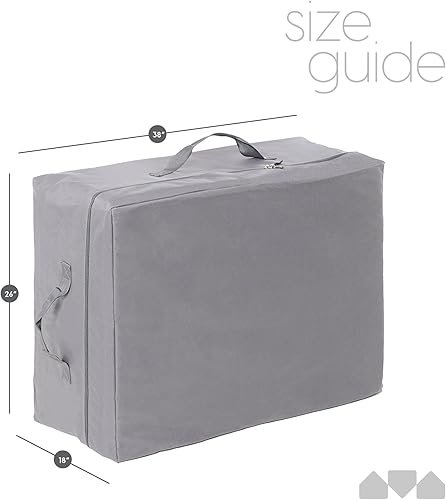 Miniatura 23 de Milliard Funda de transporte para el colchón de espuma viscoelástica plegable de 6 pulgadas, tamaño de cuna (75 x 31 x 6 pulgadas) (colchón no