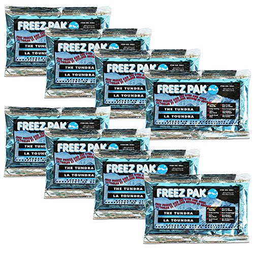 Freeze Packs, 8 Pack - Set of 8 Reusable Long Lasting Ice Packs for Lunch Boxes, Coolers, Injuries and More (8 Oz, 4x8 Inches)