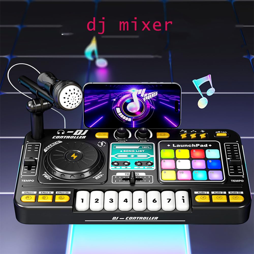 Le mixeur DJ et le lecteur de disques pour enfants peuvent être connectés au microphone Bluetooth