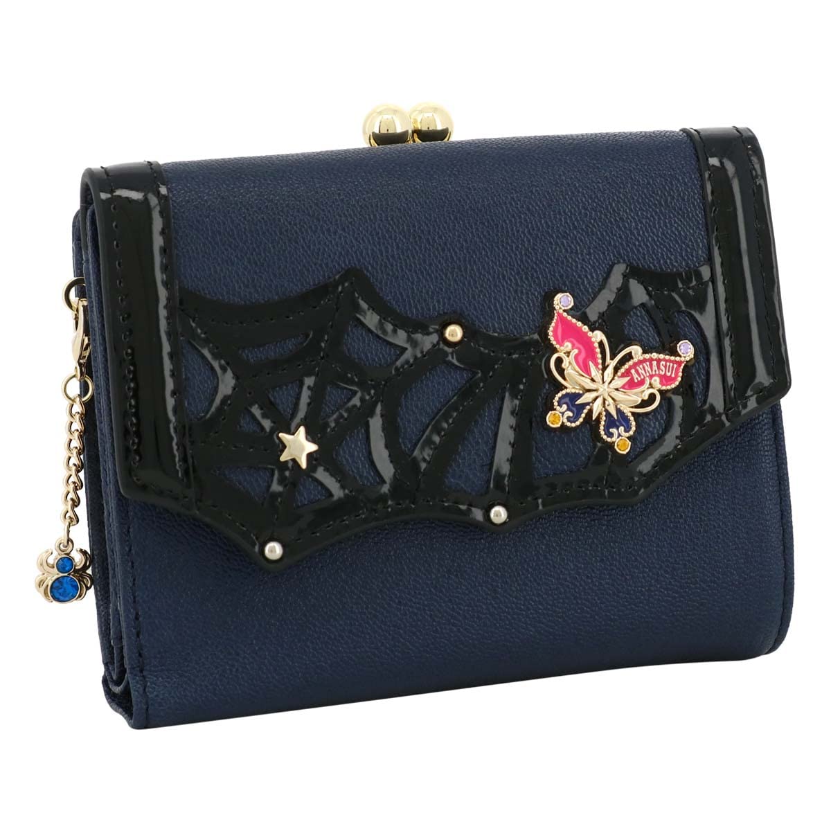 Amazon | [ANNA SUI] [アナスイ] 二つ折り財布 がま口 本革 レディース 