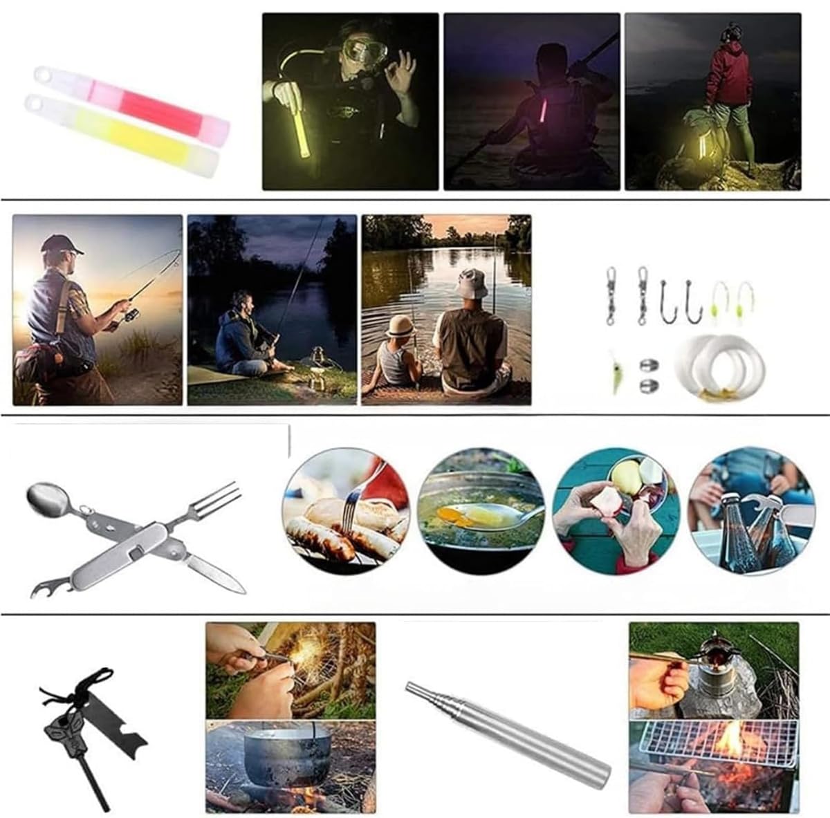 Amazon.co.jp: [EFFORTS] 142点セットアウトドアキャンプ用品