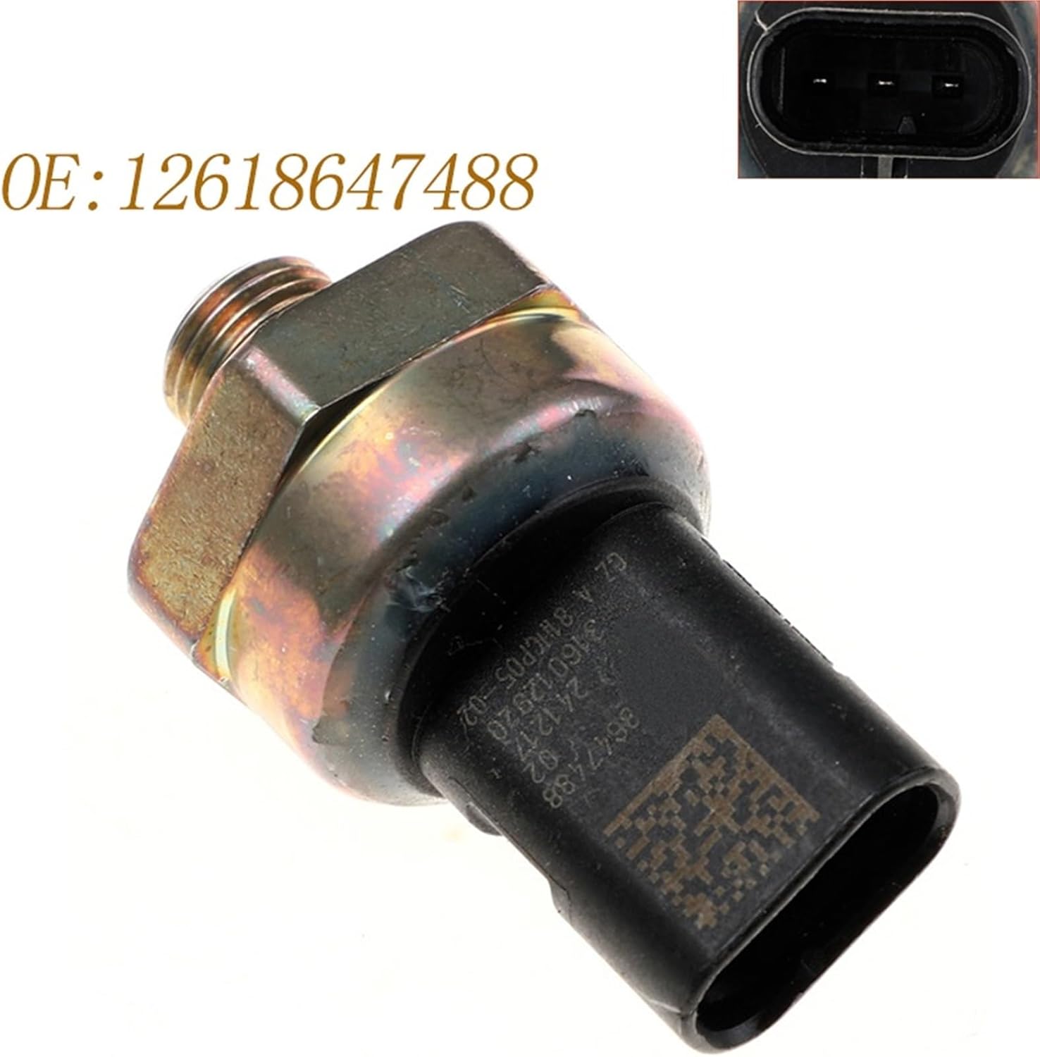 Power Oil Pressure Sensor, for Pressure Sensor 12618647488 Oil Fuel Pressure Sensor Switch Car 8647488 81Hcp05-02