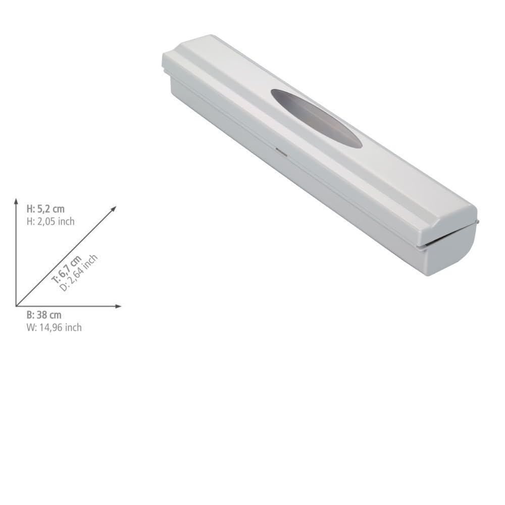 Maximex, Plástico (ABS), 38 x 5.2 x 6.7 cm, Gris claro