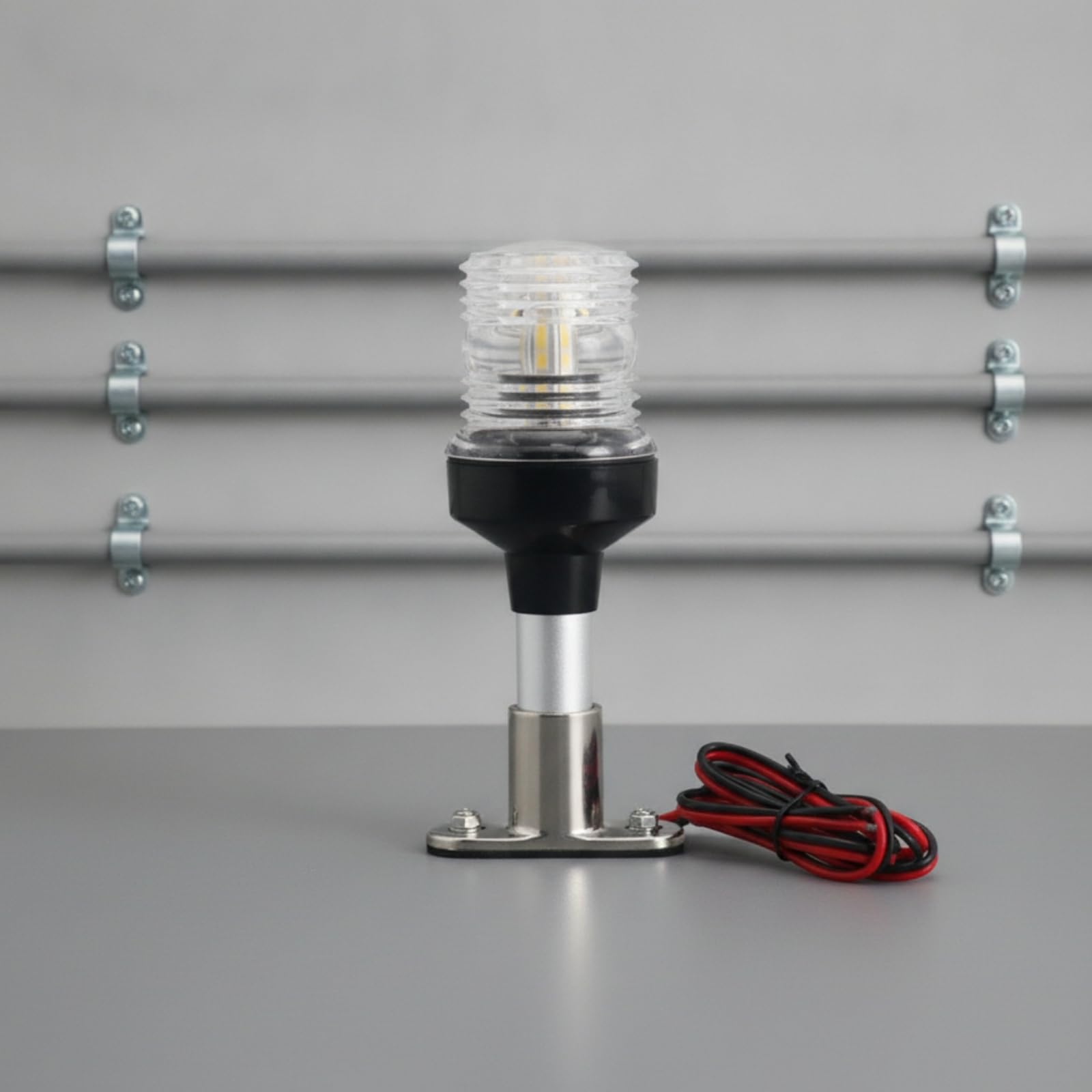 kowaku Luz con Base Metal Impermeable Luz LED Navegación para Pescadores, 12 Pulgadas