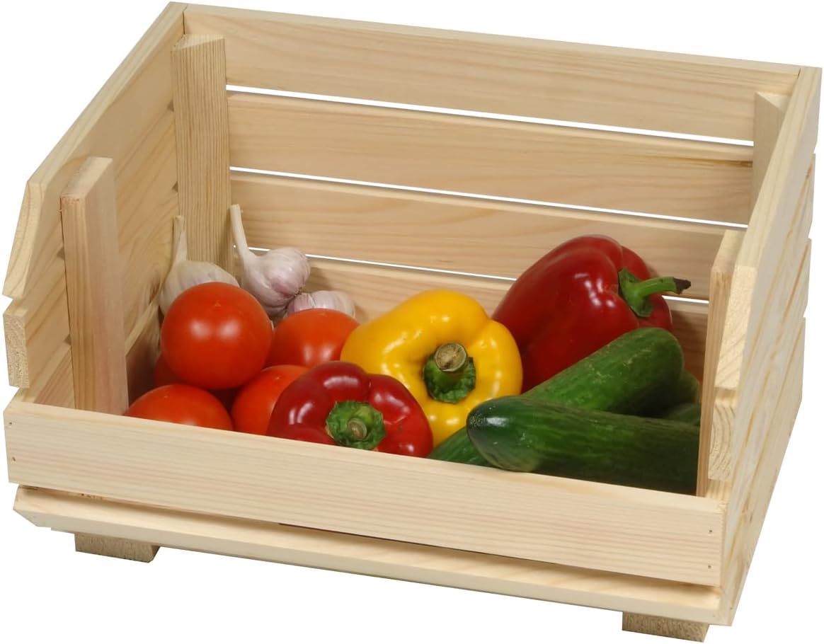 Étagère À Fruits Et Légumes Rangement De Cuisine À Roulettes 3 Étages 37 x 30 x 73 cm En Bois Naturel