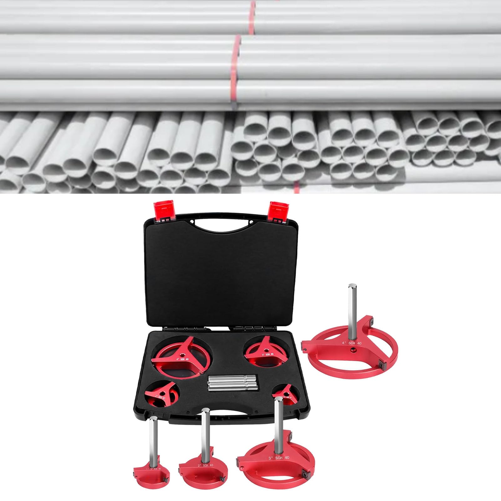 Kit a pila a pipa efficiente inserto quadrato Inserto PVC CPVC ABS PP Strumenti per campionare PE
