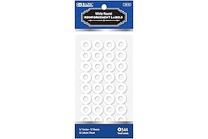 BAZIC Self Adhesive Paper Reinforcement Labels for Binders