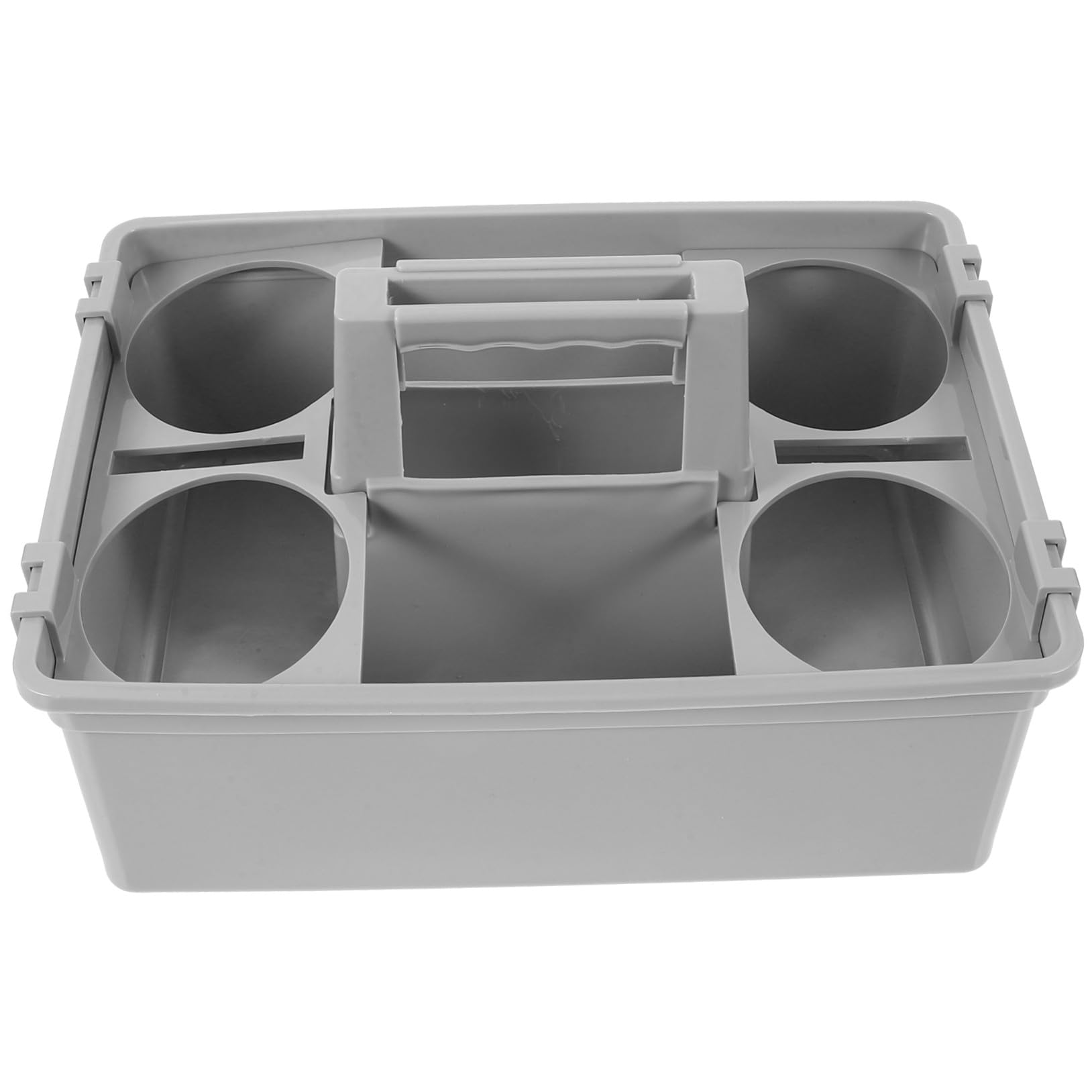 Cabilock Cesta de Almacenaje para Productos de Limpieza con Compartimentos y Asa Ergonómica Contenedor Plástico Ligero y Resistente para Organización Doméstica y Profesional