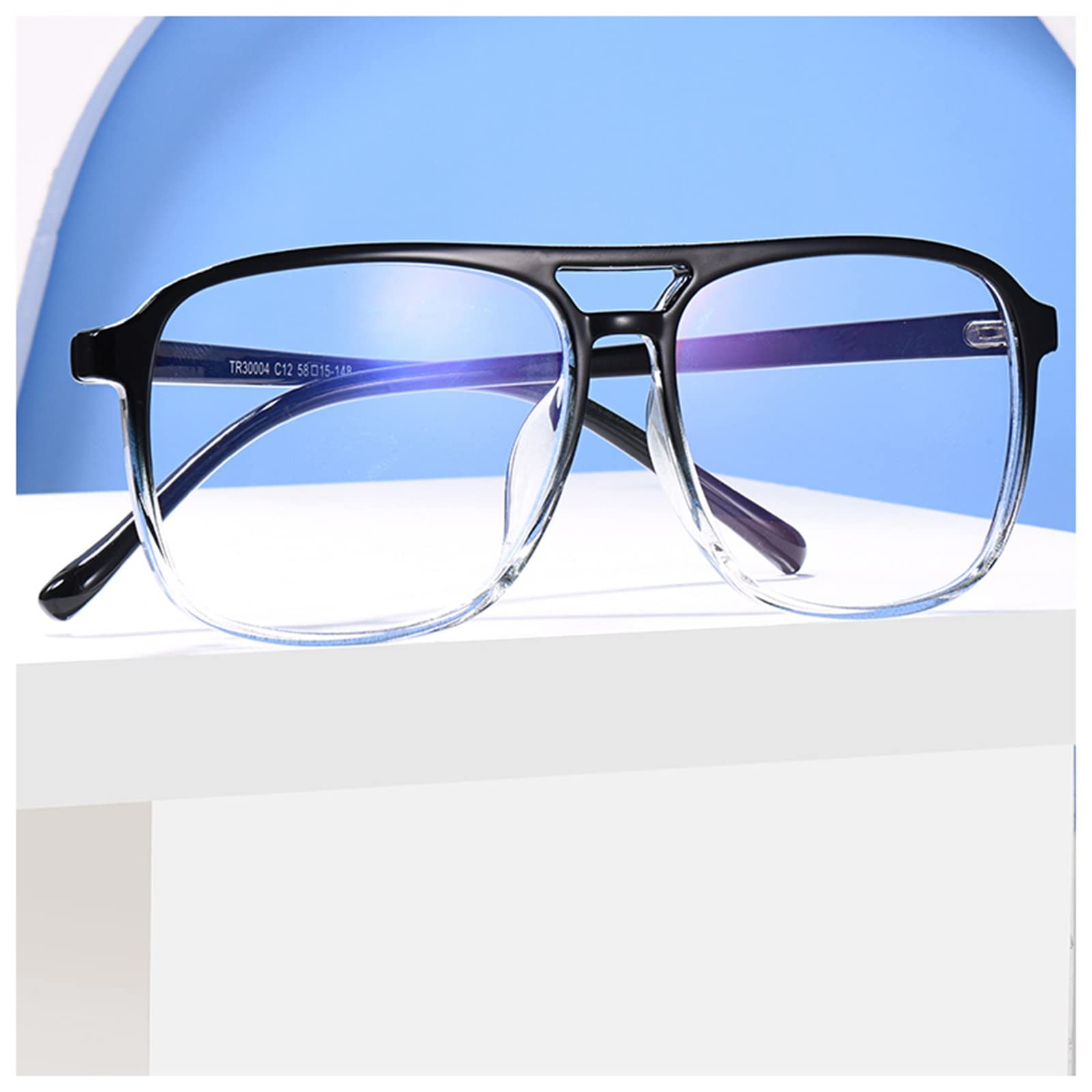 Modne Duże Kwadratowe Okulary Do Czytania, Okulary Antyodblaskowe Dla Kobiet I Mężczyzn, Blokujące Niebieskie Światło Do Czytania Na Komputerze/Black B/2.5 *