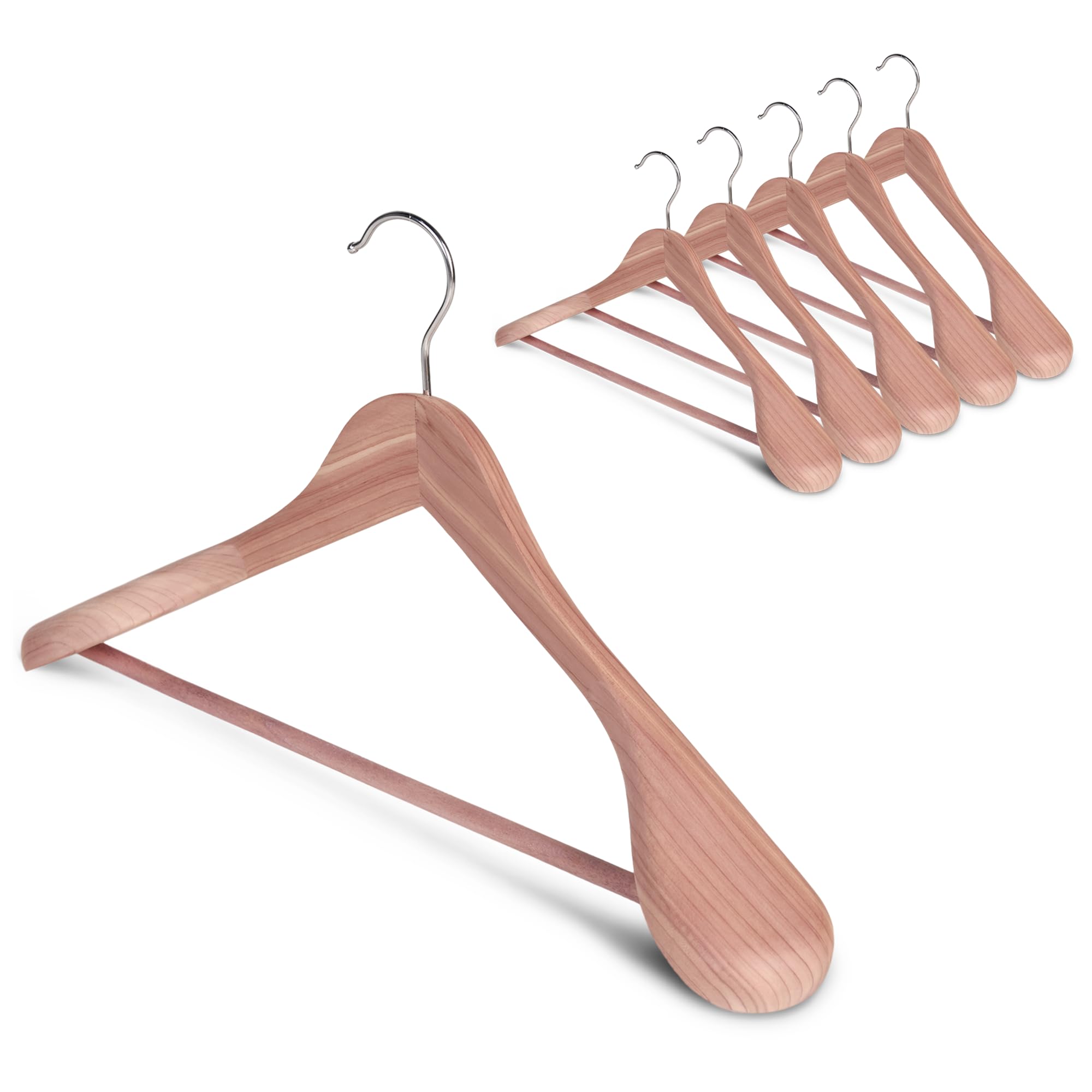 Amazon.com: StorageWorks Red Cedar Wood Hangers 6 Set, Extra Wide