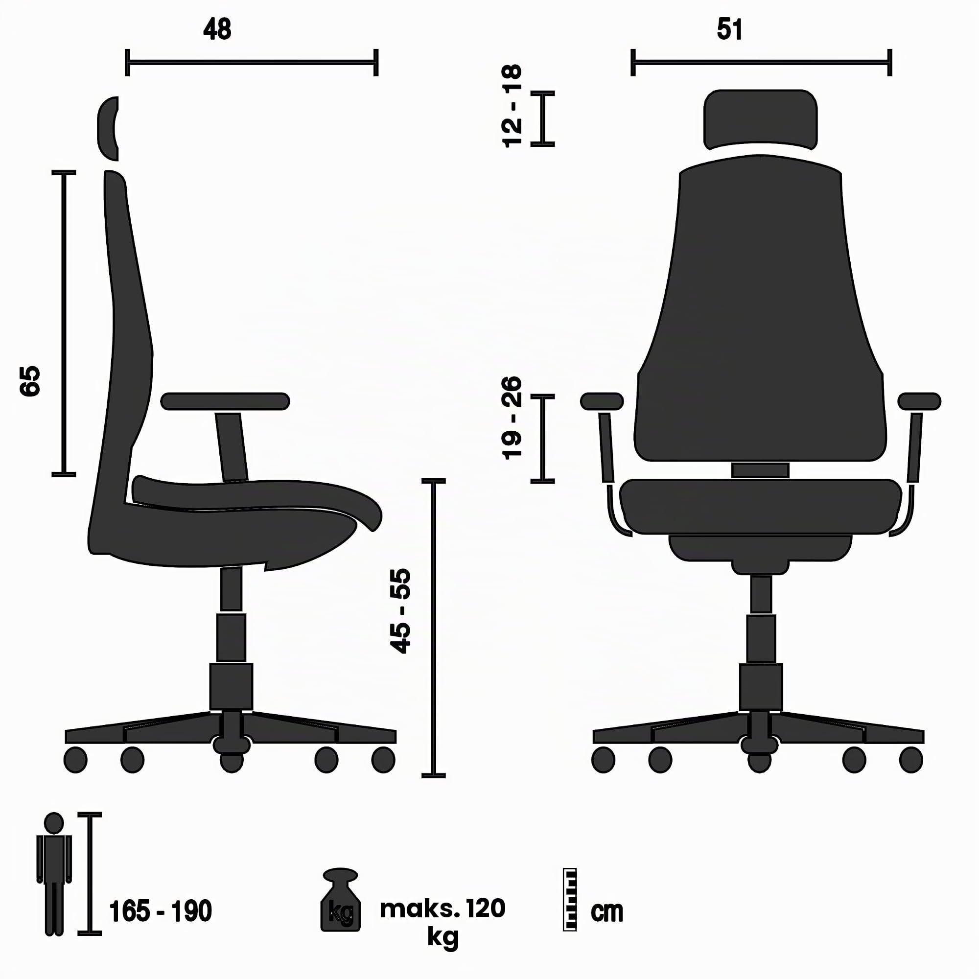 hjh OFFICE Ergonomiczne krzesło biurowe Ergomy WF 2 – krzesło obrotowe z regulowanym zagłówkiem, podłokietnikami 3D i mechanizmem synchronicznym – wytrzymałe obicie materiałowe, szare