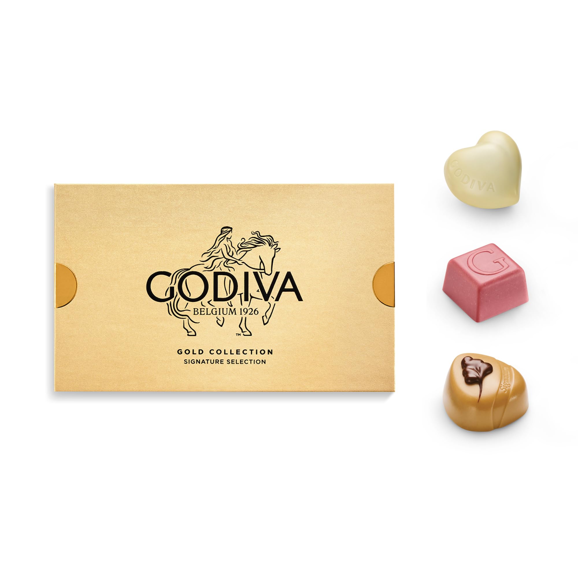 Godiva Gold Assorted Chocolate Gift Box, Belgian Dark and Milk Chocolates with Pralinés, Ganaches & Caramels, Gourmet Gift for Birthdays, Holidays, Non-GMO & Kosher, 15 Pc