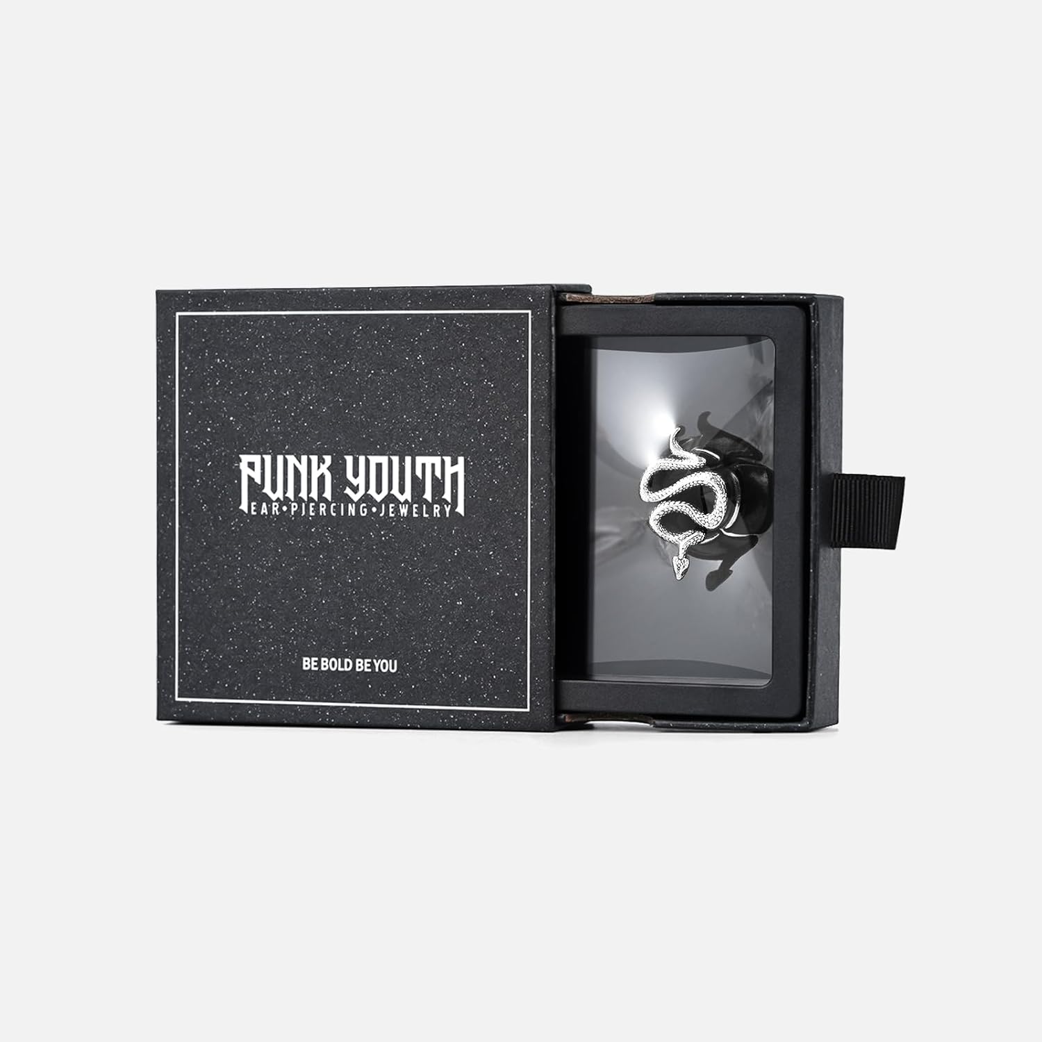 PUNKYOUTH 1 Pair Enigmatic Serpent Ear Tunnels – Occult Gothic Snake Saddle Gauges Double Flared Plugs for Women Men with Stretched Ears, Darkwear Halloween Jewelry 0g–25mm