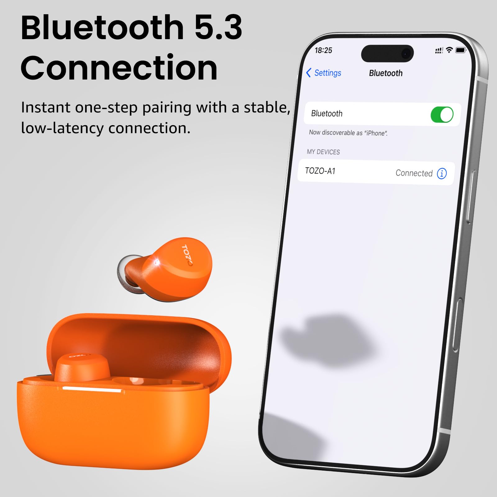 TOZO A1 Wireless Earbuds Bluetooth 5.3 Light Weight in Ear Headphones view 9