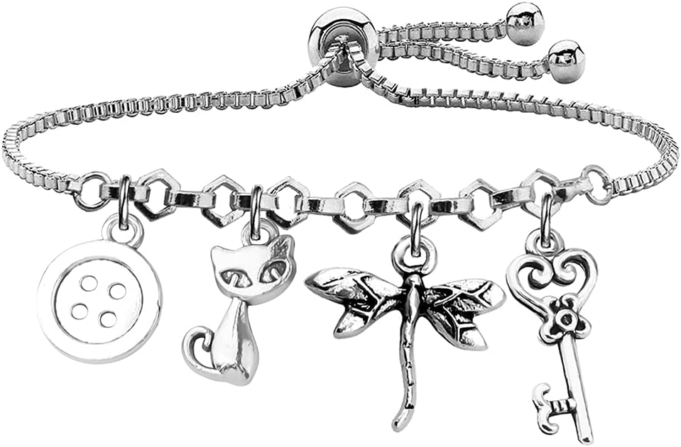 UJIMSHorror and Fantasy Film Inspired gift Horror Charm Bracelet Horror Movie Jewelry Cartoon Movie Fans Gift