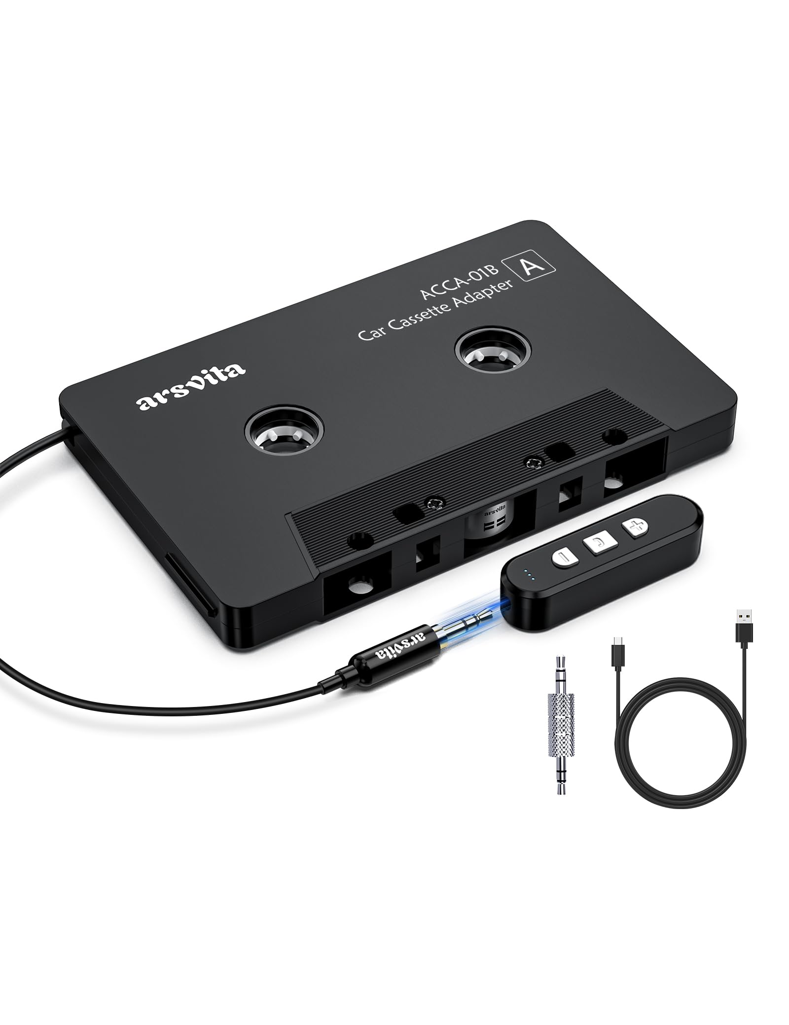 arsvita Cassette to Aux Adapter, 5.1 Bluetooth Receiver