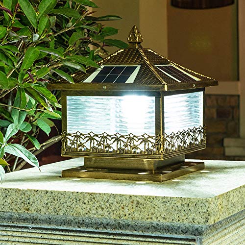 Lampe murale de villa solaire haut de gamme pour piliers et colonnes de prestige - 4
