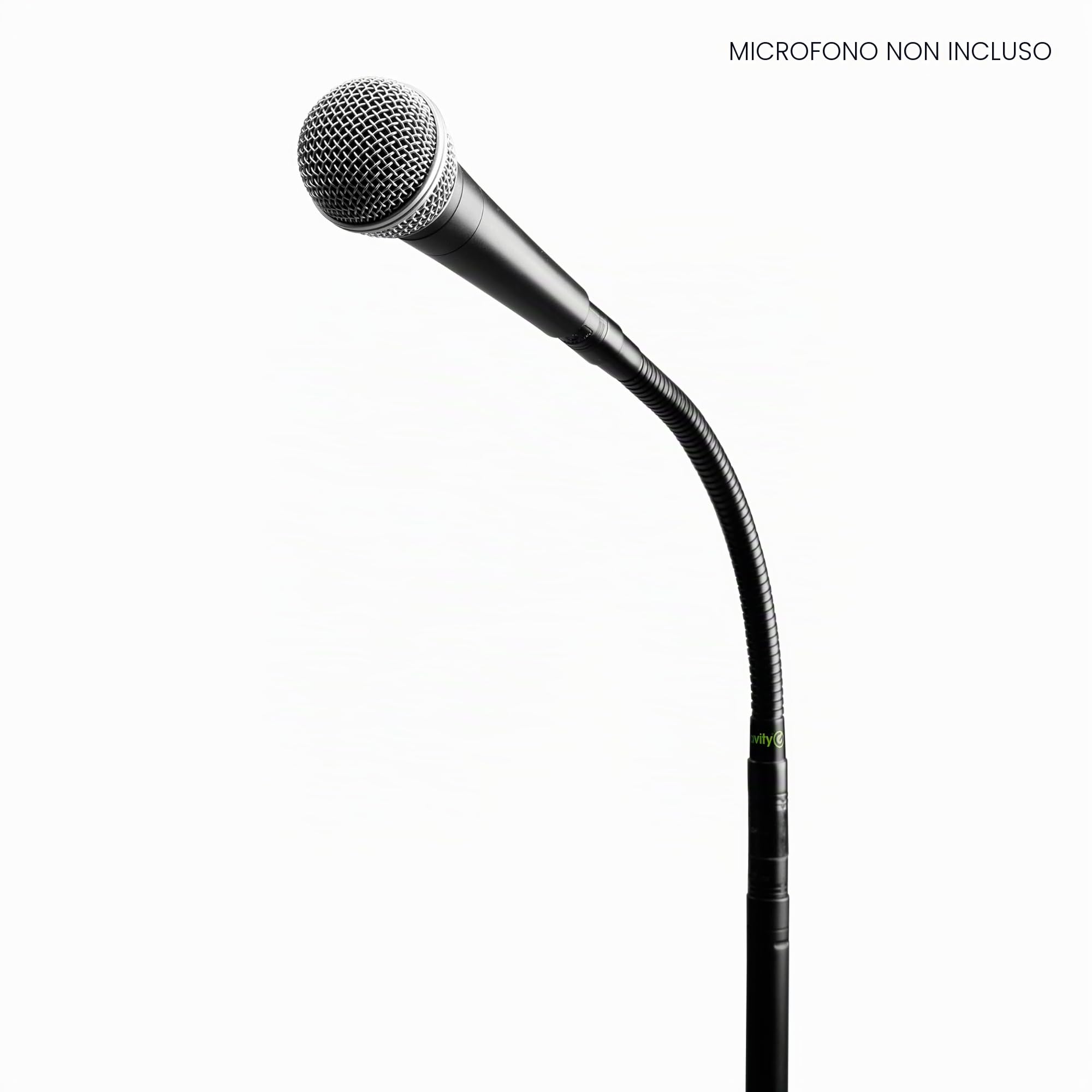 Asta microfonica Gravity MS 23 XLR B con connettore XLR e collo d'oca.