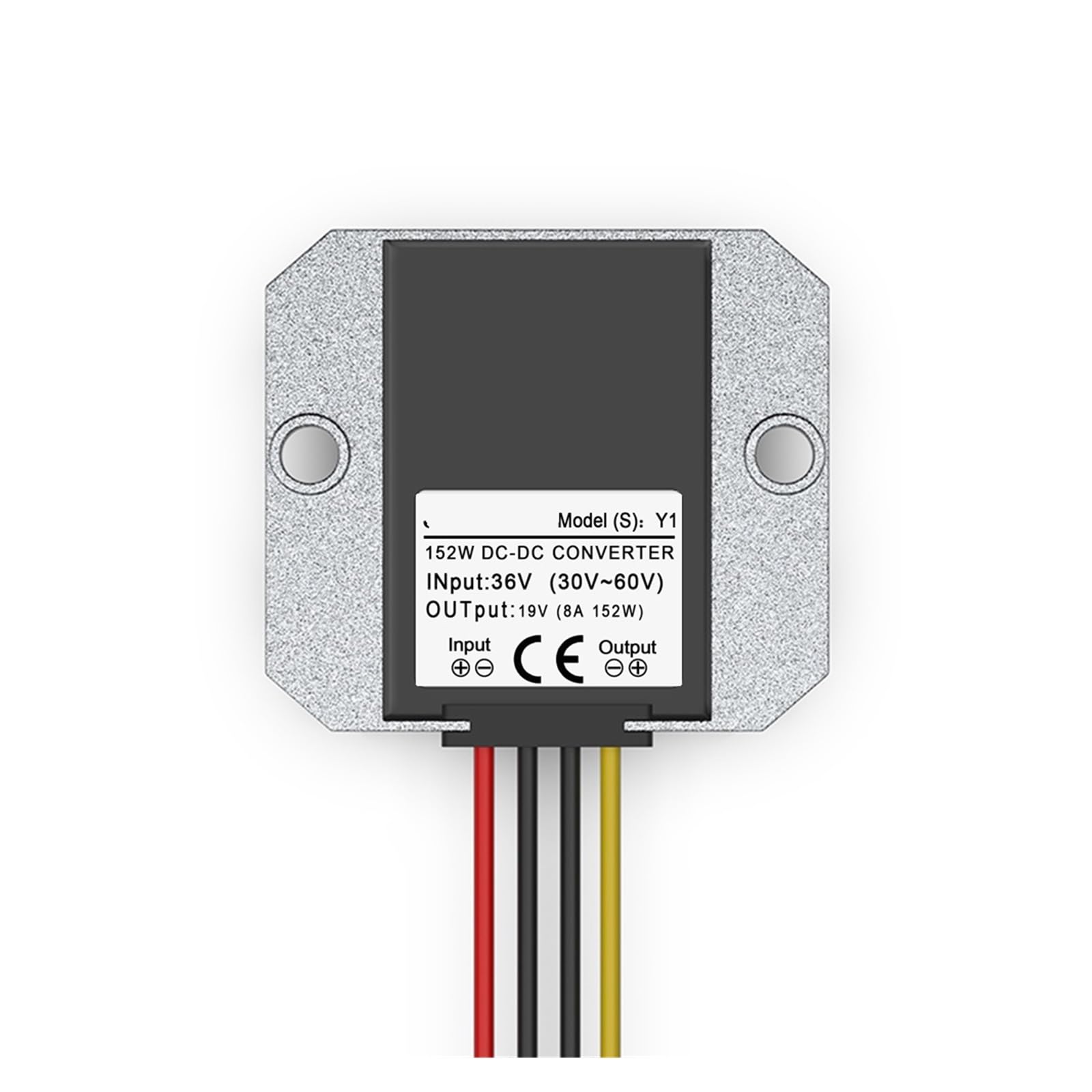 Przetwornica redukcyjna DC-DC 36 V na 19 V (wejście 30 V do 60 V, wyjście 8 A), konwerter zasilania stałego napięcia